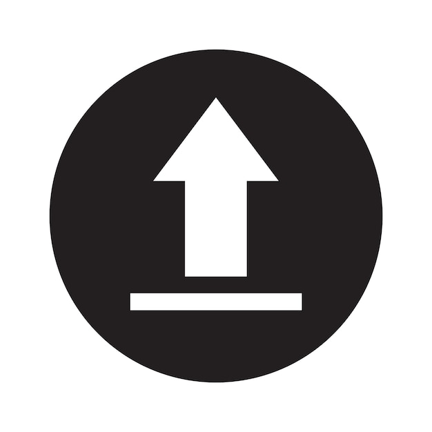 vector upload icon button