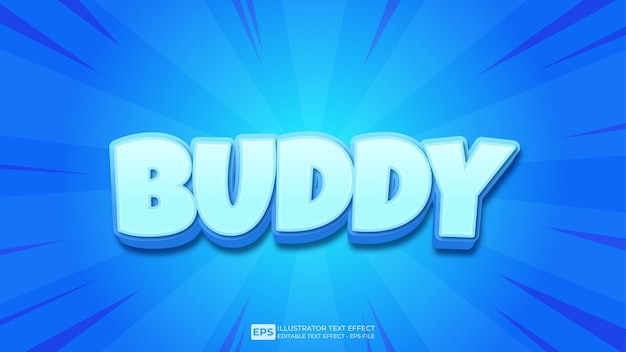 vector vector 3d text buddy editable text effect font.