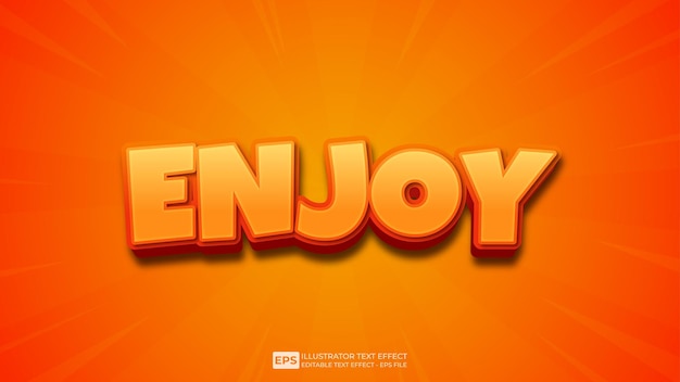 vector vector 3d text editable text effect enjoy