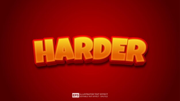 Vector vector 3d text editable text effect harder