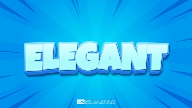 Vector vector 3d text elegant editable text effect font.