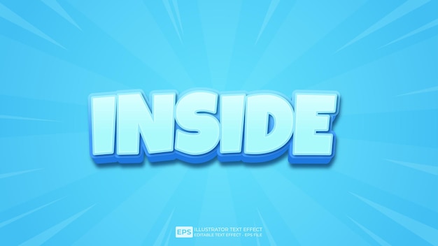 Vector vector 3d text inside editable text effect font.
