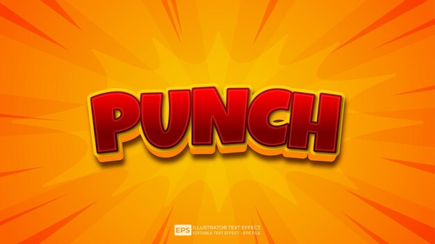 vector vector 3d text punch editable text effect font