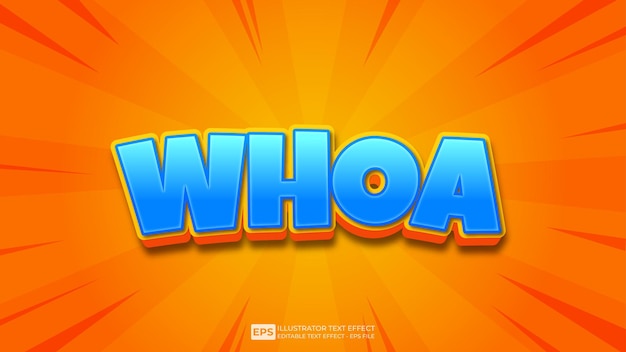vector vector vector 3d text editable text effect whoa
