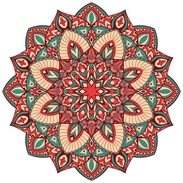 vector vintage mandala round oriental pattern ethnic template for any surface