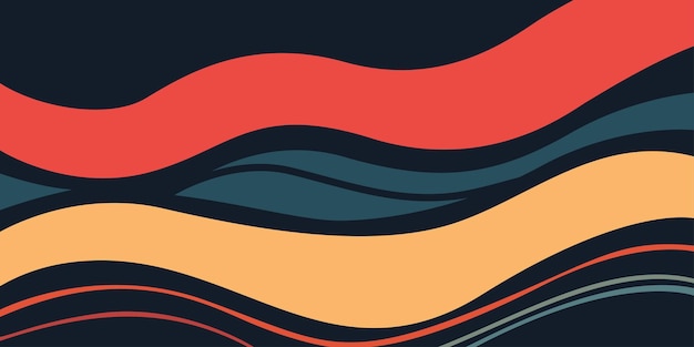 vector wavy colorful background