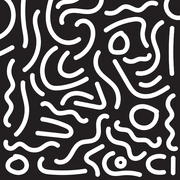 vector white random hand drawn doodle pattern for background wallpaper packaging wrapping paper