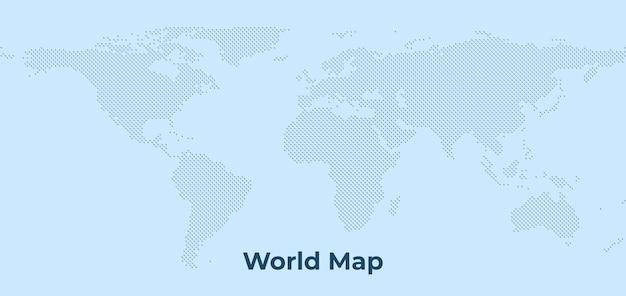 Vector World Map Background Dash Pattern
