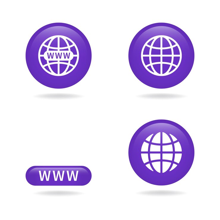 Vektör vector www buttons set website icons