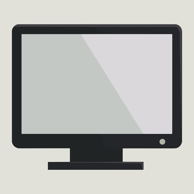 vectorisolated modern tv computer monitor isolated on background 3d rendering illustration