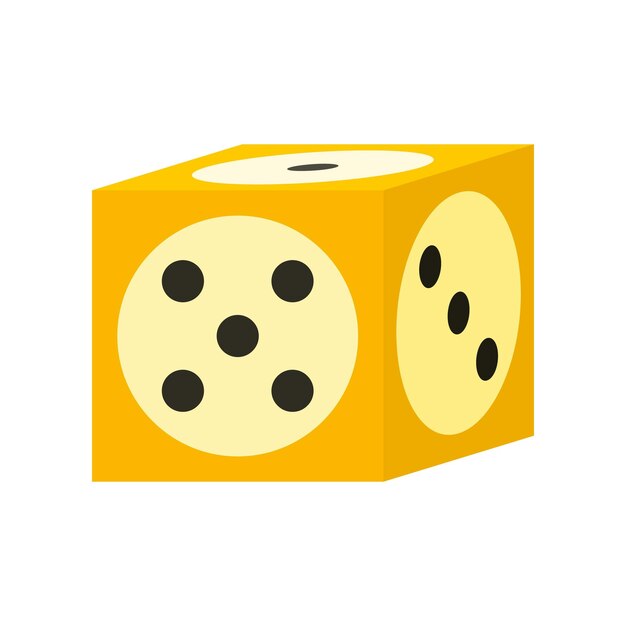 Vegas dice icon Flat illustration of vegas dice vector icon for web design