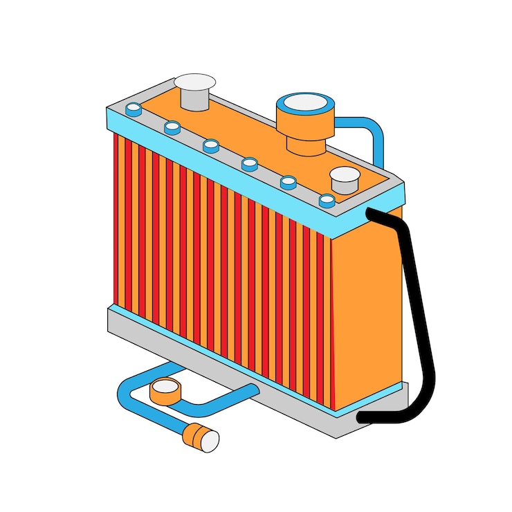 Vektör vehicle radiator vector illustration