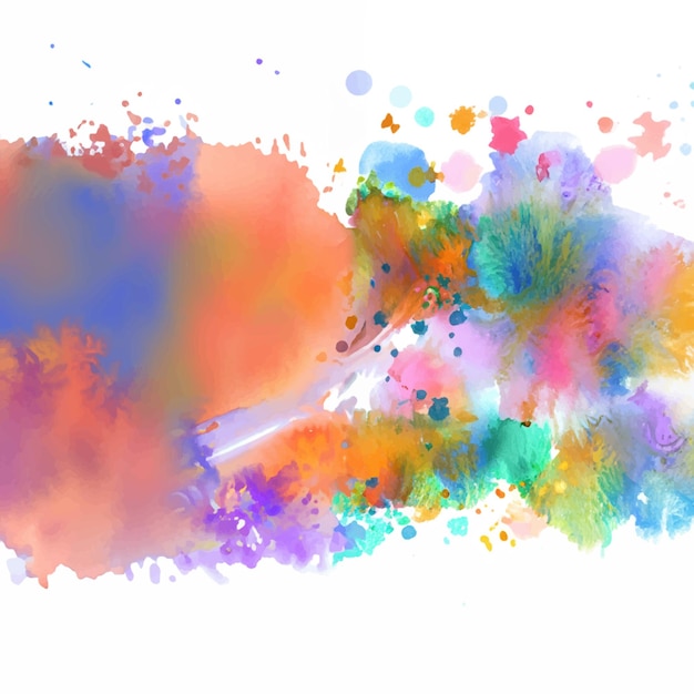 Vektor abstrakt baggrund med et farverigt akvarel splatterdesign