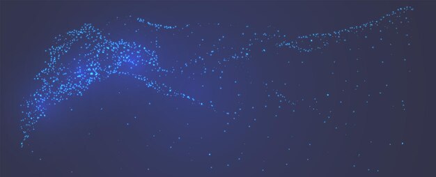Vektor abstrakt futuristisk digitalt landskab med partikler prikker