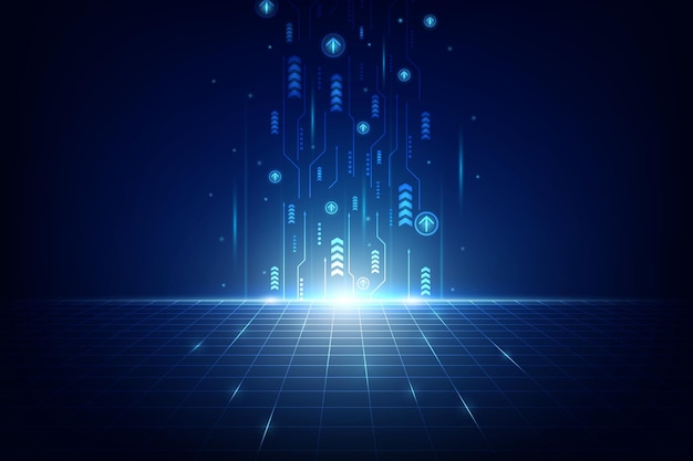Vektor abstrakt teknisk bakgrund. Högteknologiskt kommunikationskoncept innovation