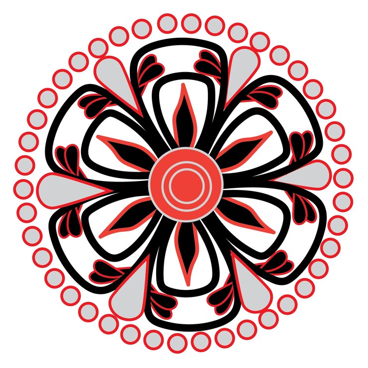 Vektör çiçek mandala