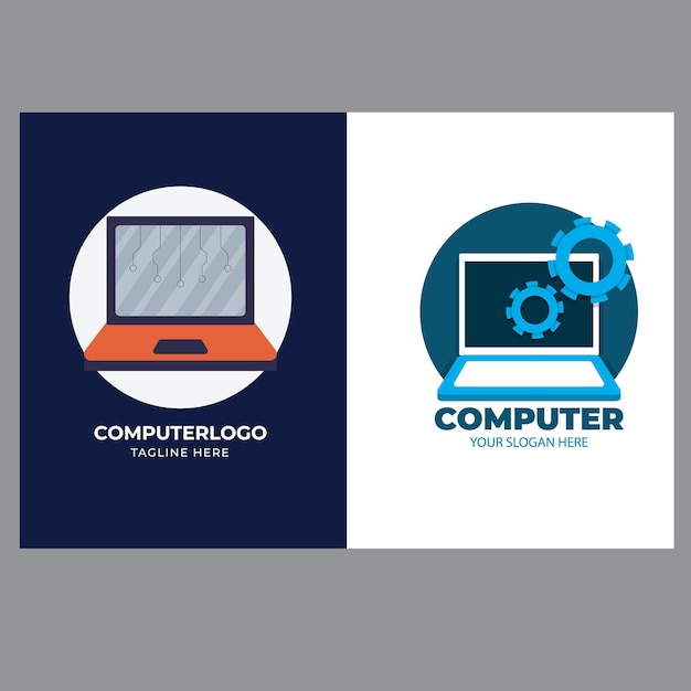 Vektor computer og bærbar reparations logo skabelon ikon illustration