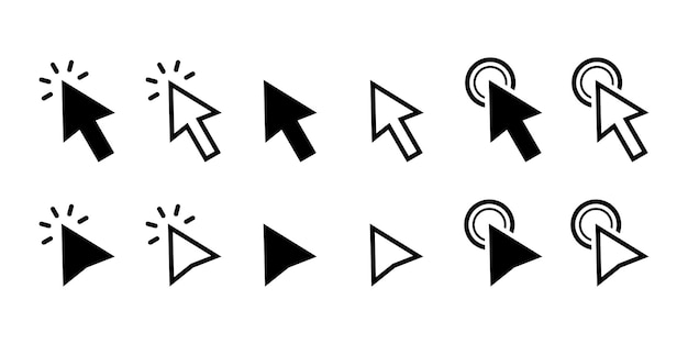 Vektor Cursor pointer ikon sæt illustration