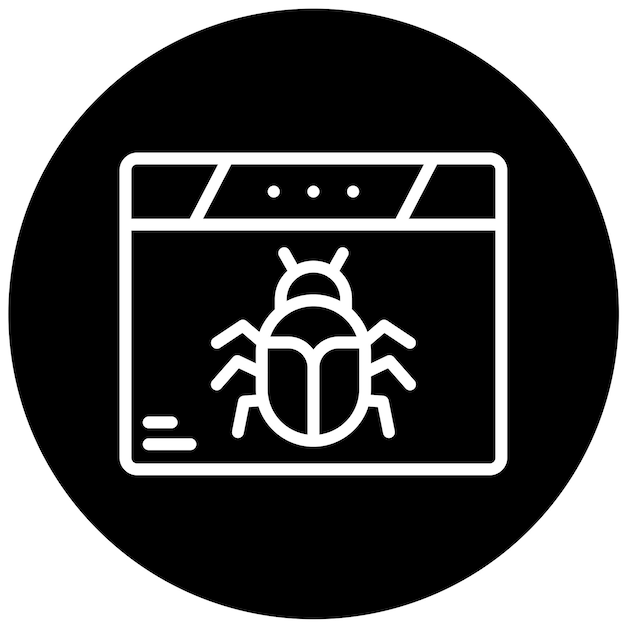Vektor Design Bug Ikonstil