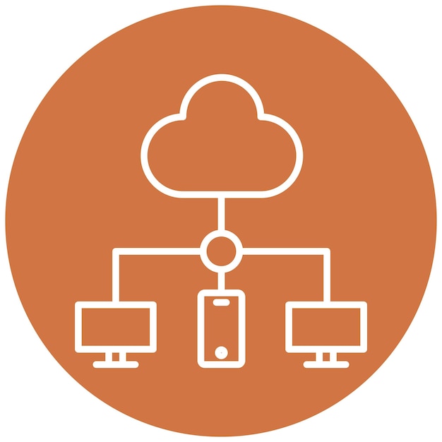 Vektor Design Cloud Connection Ikonstil
