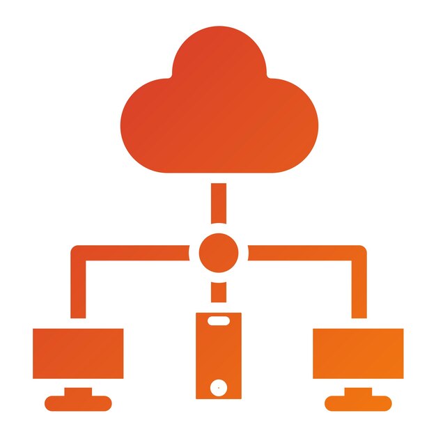 Vektor Design Cloud Connection Ikonstil
