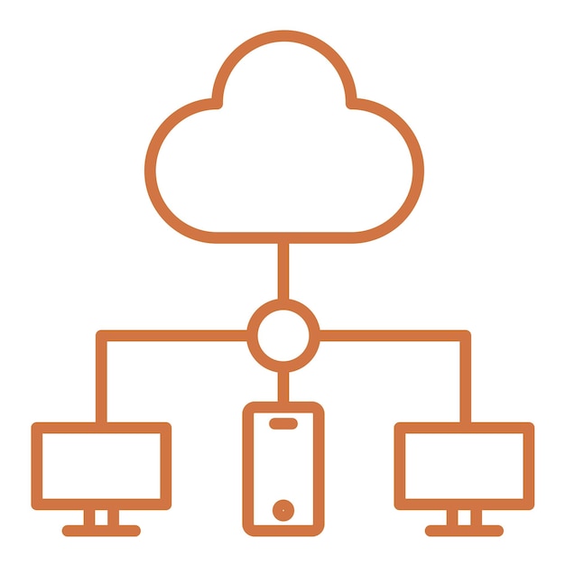 Vektor Design Cloud Connection Ikonstil