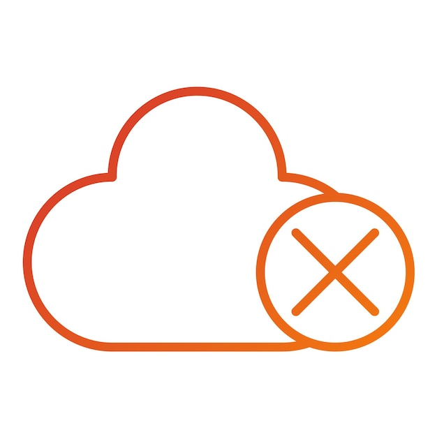 Vektor Design Cloud utilgængelig ikonstil