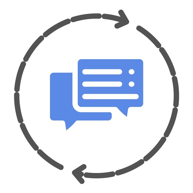 Vektor Design Feedback Loop Ikonstil