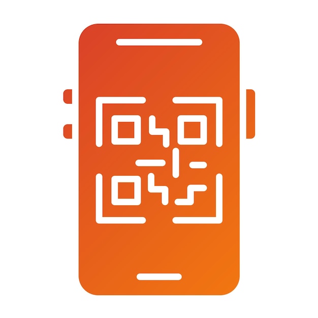 Vektör Design Mobil QR Kod Simge Stili
