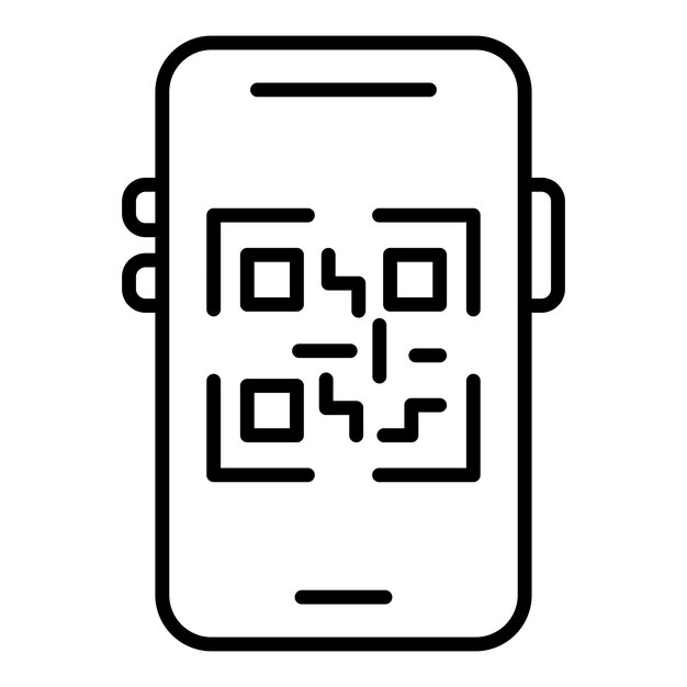 Vektör Design Mobil QR Kod Simge Stili