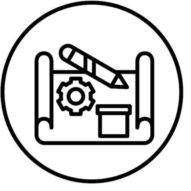 Vektor Design Prototyping Ikonstil