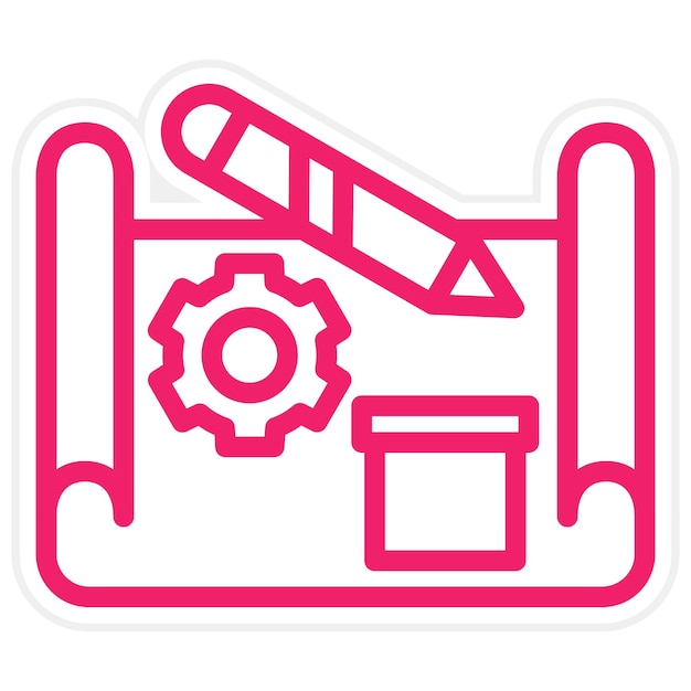 Vektor Design Prototyping Ikonstil
