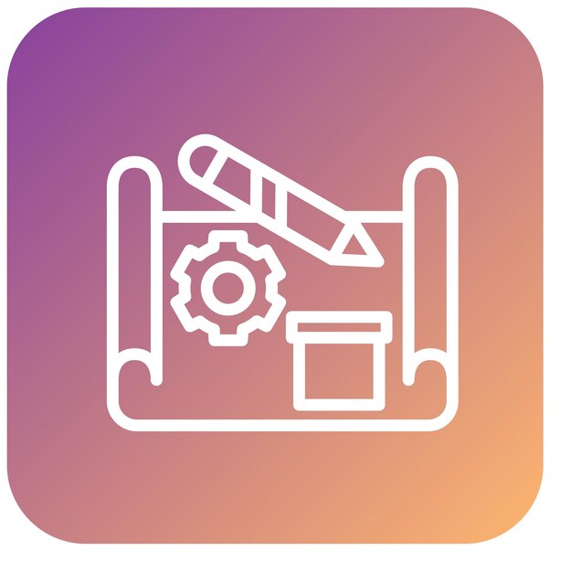 Vektor Design Prototyping Ikonstil