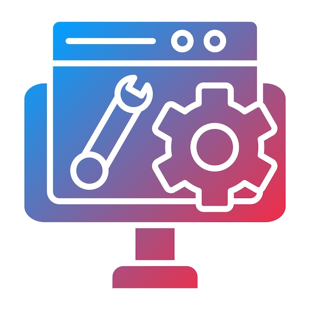 Vektör Design Web Bakım Simge Stili
