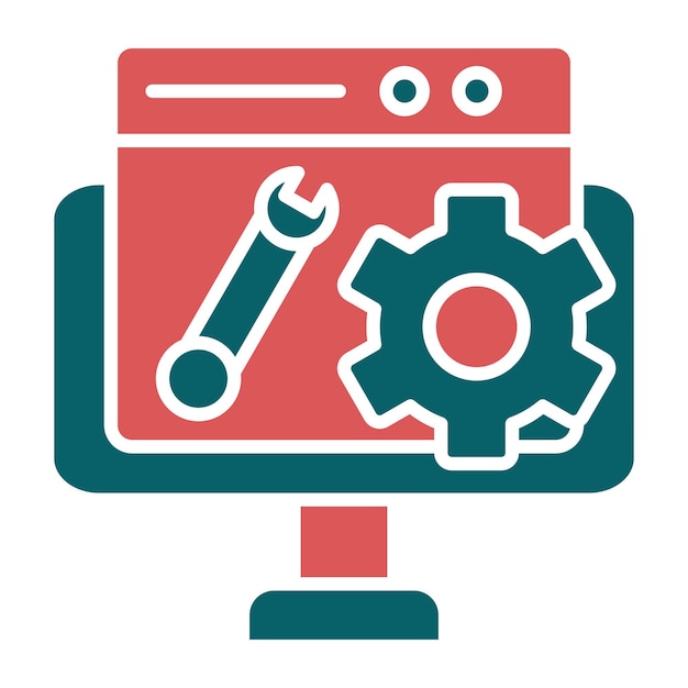 Vektör Design Web Bakım Simge Stili