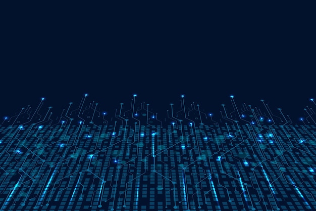 Vektor futuristiskt kretskort Elektronisk moderkort Kommunikation och ingenjörskoncept