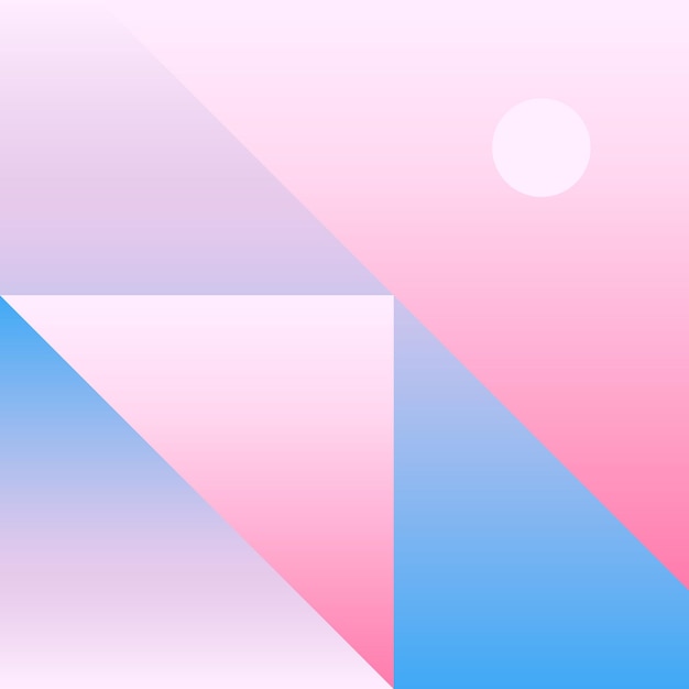 Vektor Geometrisk Mjuk blå rosa lutning Bakgrund i Material Design-stil Enkelt minimalistiskt färgglatt mönster baserat på rutnät och keyline-former Konstverk Företag Webbpresentation Omslag Tyg