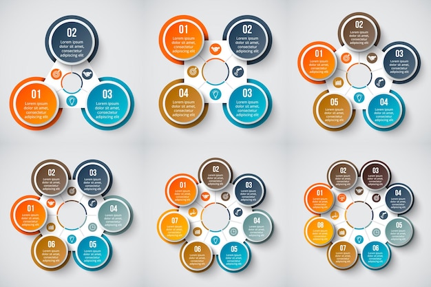 Vektor geometriska element för infografik
