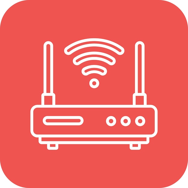 Vektor-ikon for trådløs router. Kan bruges til ikonsæt med computere og hardware
