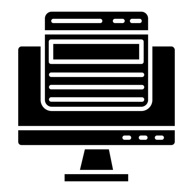 Vektor-ikon illustration af webside