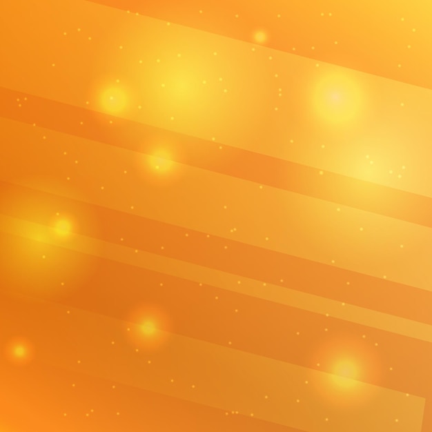 Vektor orange och gul abstrakt glänsande bakgrund med linjer och bokeh