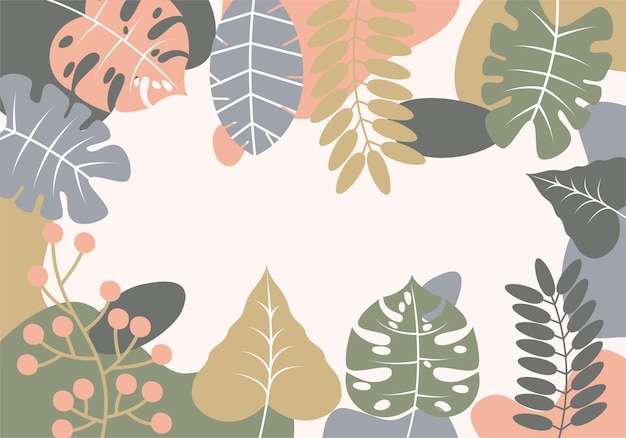 Vektor Stok Colorful Simple Flat Flower Design Background