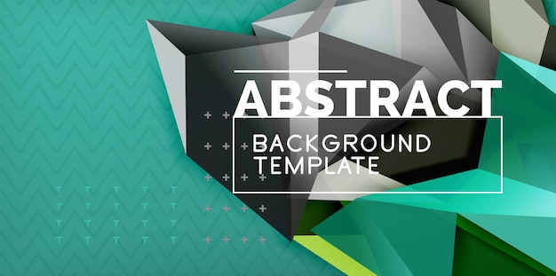 Vektor trekantede 3D geometriske former baggrund moderne plakatdesign