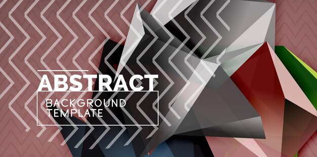 Vektor trekantede 3D geometriske former baggrund moderne plakatdesign