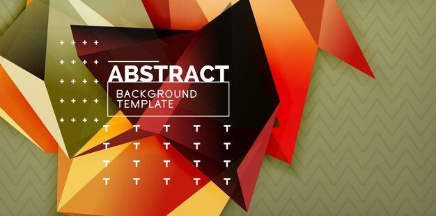 Vektor triangelformade 3D geometriska former bakgrund modern affischdesign