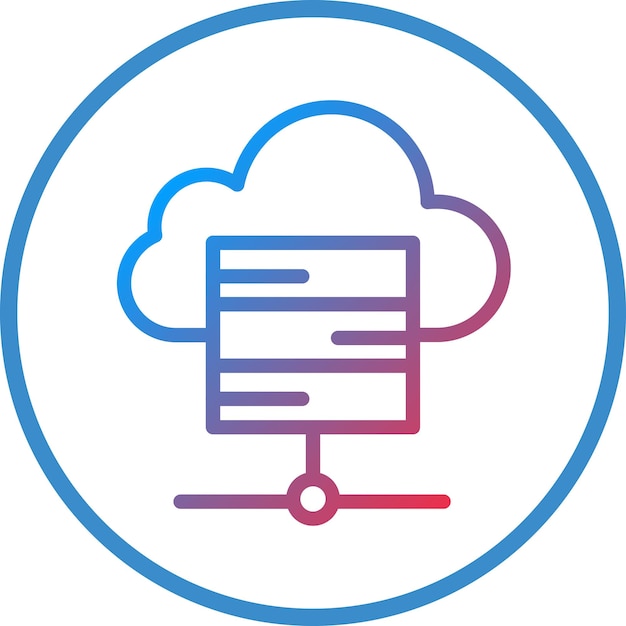 Vektordesign Cloud Storage-ikonstil