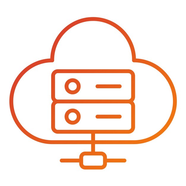 Vektordesign Cloud Storage-ikonstil