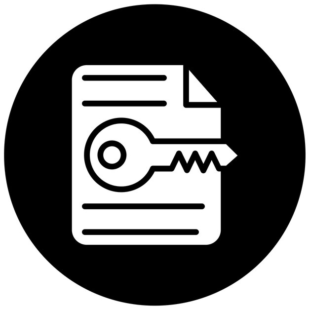 Vektordesign dekrypteringsikonstil