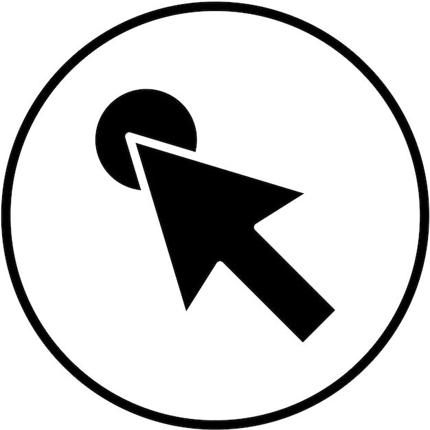 Vektordesign, klickande markör, ikonstil