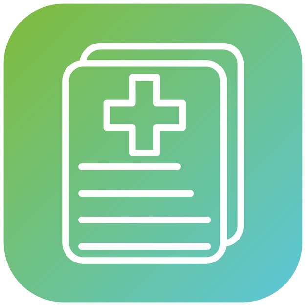 Vektordesign medicinsk historie ikonstil